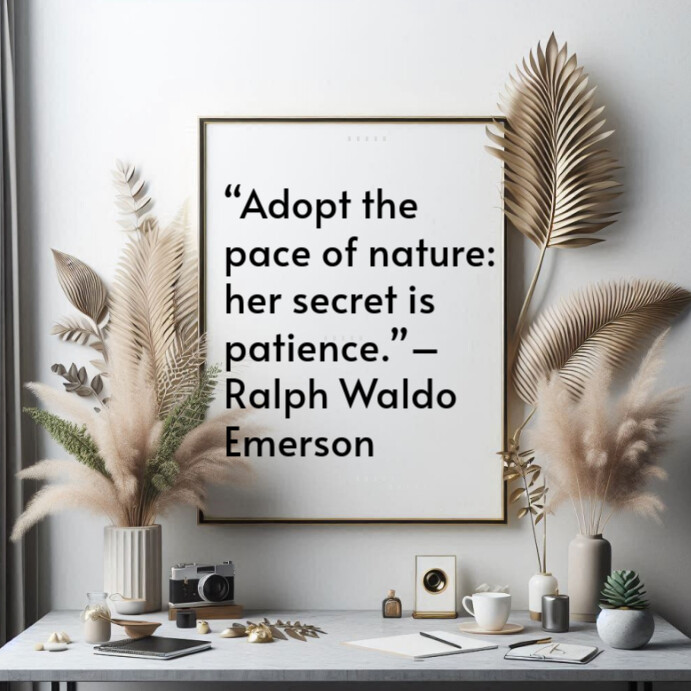 White Typographic Nature And The Environment Quote Instagram Post template