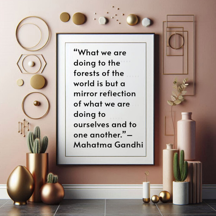 White Typographic Nature And The Environment Quote Instagram Post template