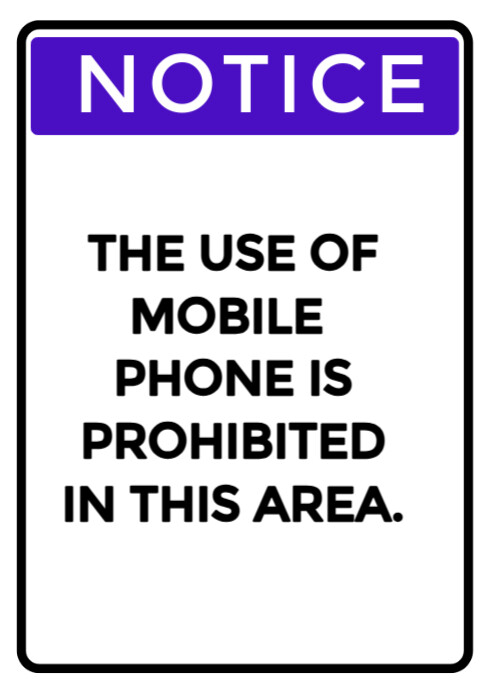 White Typographic Notice Safety  A3 template