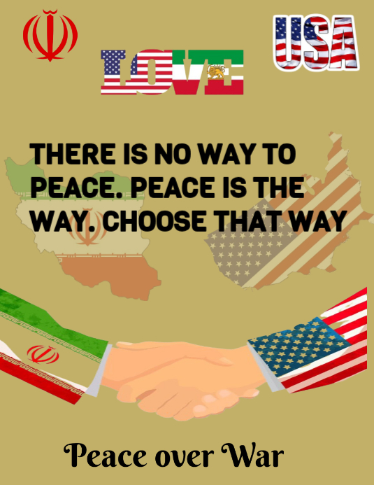 White Typographic Peace and Diplomacy Flyer Template | PosterMyWall