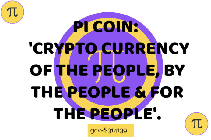 Copy of White Typographic Pi Coin Quote Design Poster | PosterMyWall