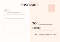 White Typographic Post Card Postcard template