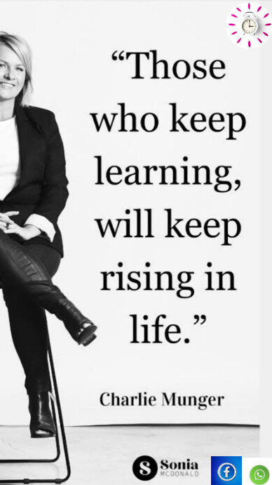 White Typographic Quote About Learning Instagram Story template