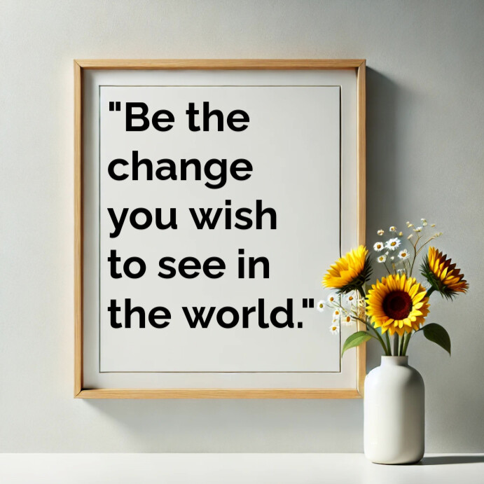 White Typographic Quote Frame Instagram Post Template | PosterMyWall