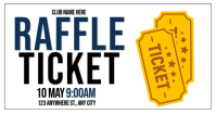 สีขาว Raffle Ticket Image partagée Facebook Template