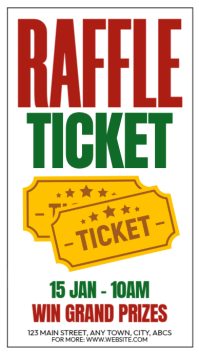 White Raffle Ticket Promotion Indaba yaku-Instagram Template