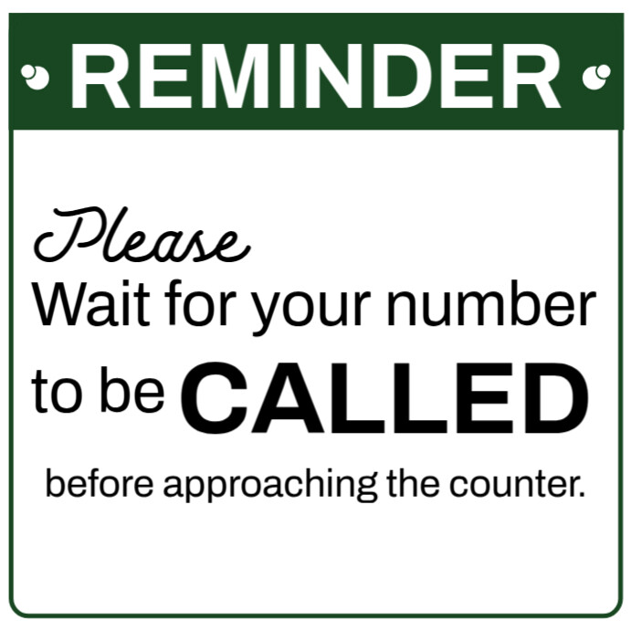 Plantilla de White Typographic Reminder & Notices Square (1:1 ...
