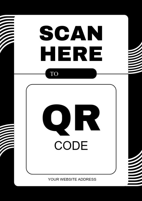 White Typographic Scan Code Flyers Code Flyers  A4 template