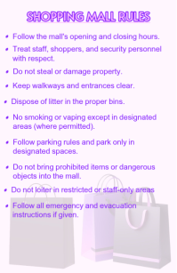 Bianco Shopping Mall Rules Half Page Wide Template