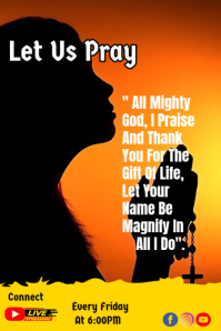 Noir Prayer Meeting Illustration Pinterest Template