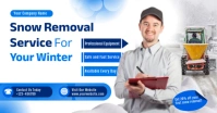 White Typographic Snow Removal Facebood Ad Facebook Shared Image template