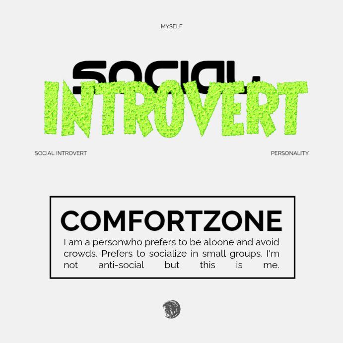 Copy of White Typographic Social Introvert Instagram Post | PosterMyWall
