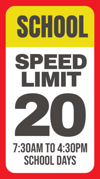 White Typographic Speed Limit Sign Template Instagram Story | PosterMyWall