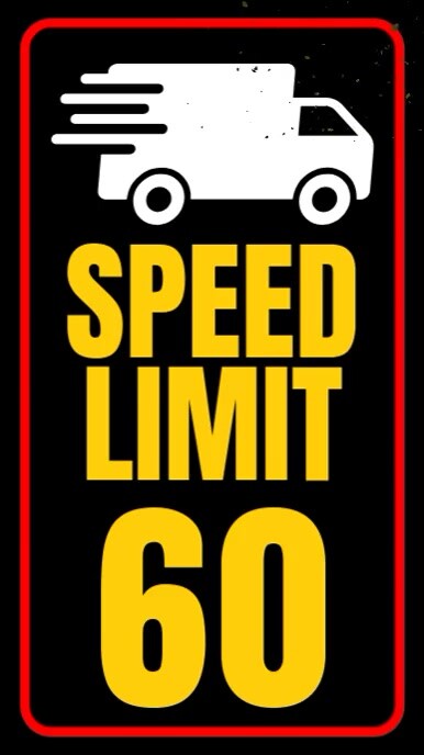 White Typographic Speed Limit Sign Template Instagram Story Indaba yaku-Instagram