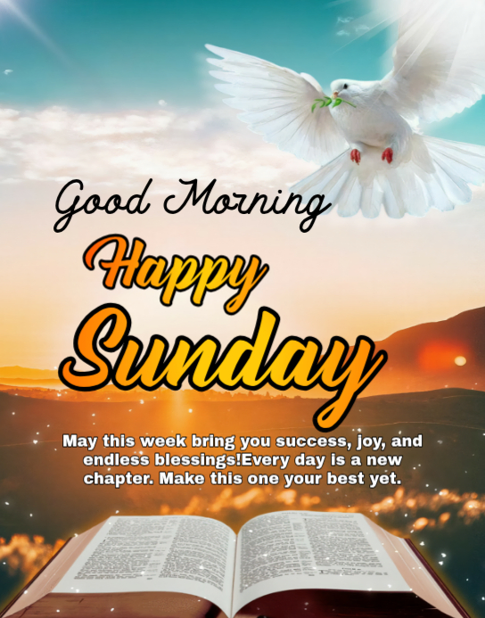 White Typographic Sunday Service Flyer Poster/wallboard Template ...