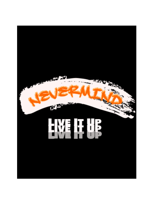 White Typographic T A3 template