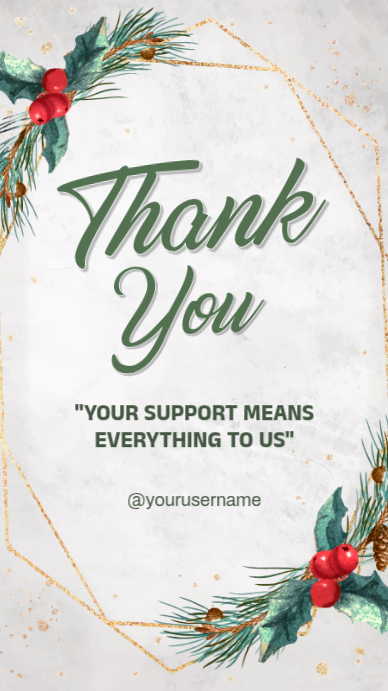 Modèle White Typographic Thank You Card Instagram Story | PosterMyWall