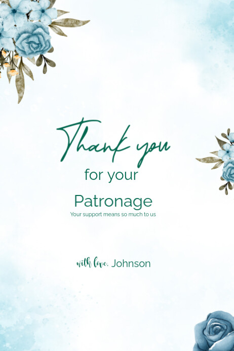 Copy of White Typographic Thank You Card Poster | PosterMyWall