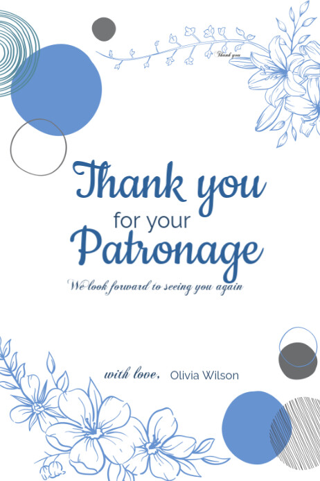 Plantilla de White Typographic Thank You Card Poster | PosterMyWall
