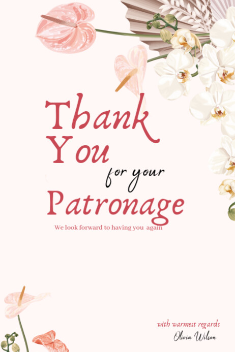 Copy of White Typographic Thank You Design Templates Poster | PosterMyWall