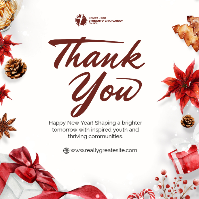 White Typographic Thank You Flyer Instagram Post Template | PosterMyWall