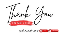 White Typographic Thank You For Watching Video Ad Digital Display (16:9) template
