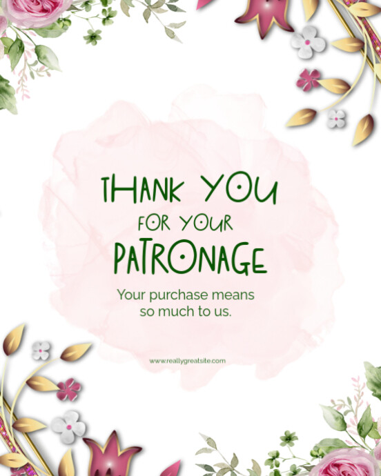 Copy of White Typographic Thank You For Your Support Cards Instagram ...