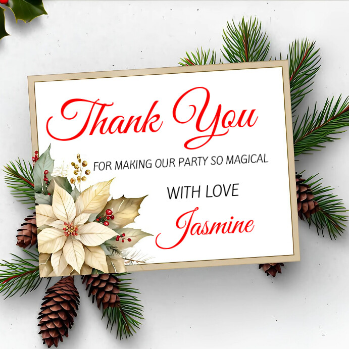 Copy of White Typographic Thank You Instagram Post | PosterMyWall