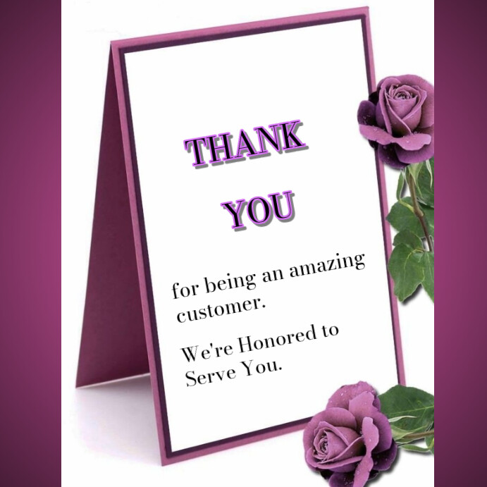 Copy of White Typographic Thank You Instagram Post | PosterMyWall