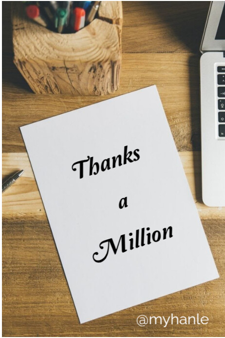 Modèle White Typographic Thank You Message Poster | PosterMyWall