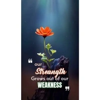 White Typographic Turn Weakness Into Weakness  Instagram Post template