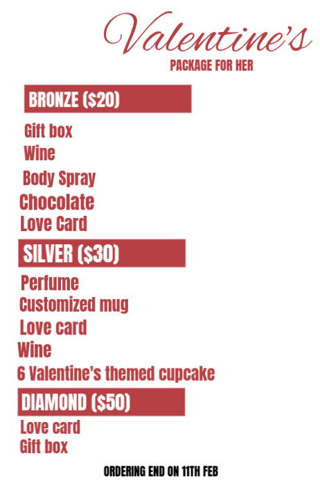 White Typographic Valentine's Package Sales  Poster 海报 template