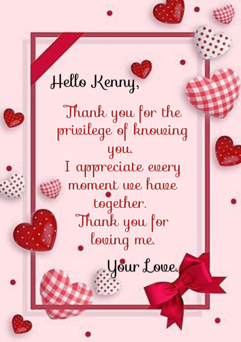Copy of White Typographic Valentine's Message A4 | PosterMyWall