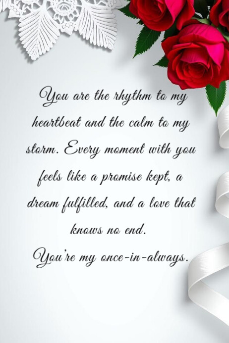 Copy of White Typographic Valentine Love Note Poster | PosterMyWall