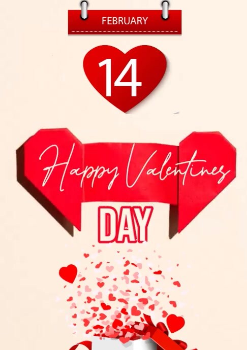 White Typographic Valentines  A4 template