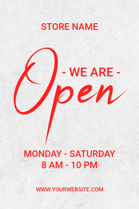 Openness Poster White Typographic We Are Open Poster Template | PosterMyWall