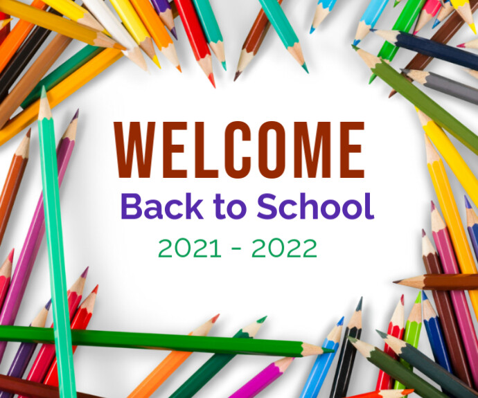 White Typographic Welcome Back To School  Medium Rectangle Retângulo médio template
