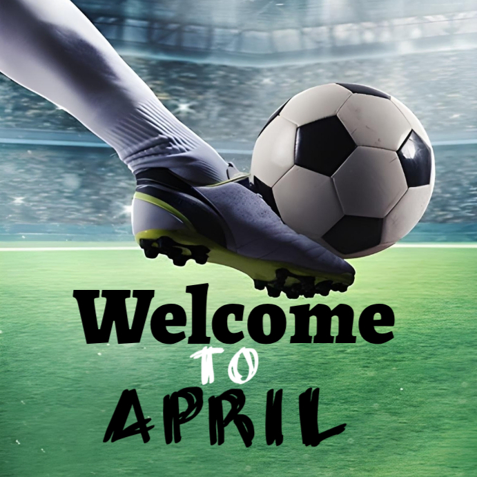 White Typographic Welcome to April Instagram Post Template | PosterMyWall