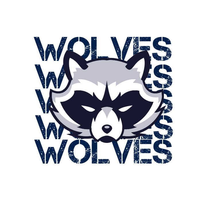White Wolves Design Copy of White Typographic Wolf Wolves Logo | PosterMyWall
