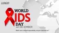 White Typographic World Aids Day  Digital Display (16:9) template