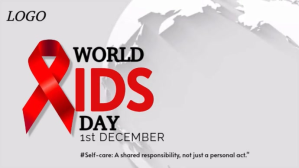 Hvid World AIDS Day Digitalt display Template
