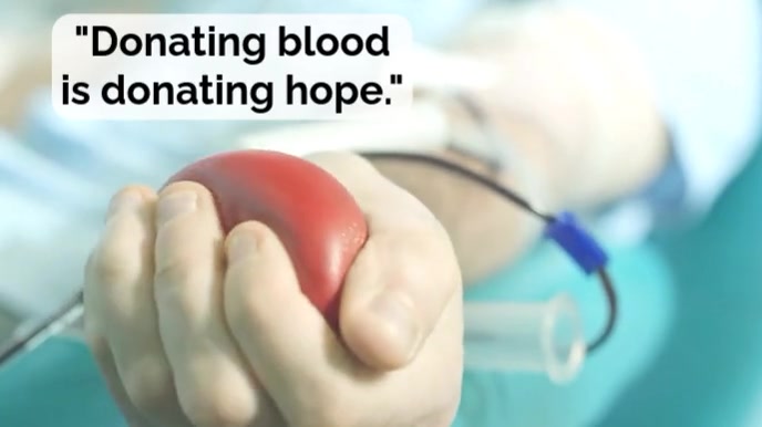 White Typographic World Blood Donor Day  Digital Display (16:9) template