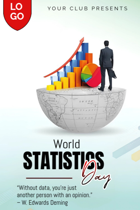 Copy of White Typographic World Statistics Day Poster | PosterMyWall