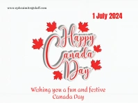 White Typography Happy Canada Day  Yard Sign Gårdskilt template