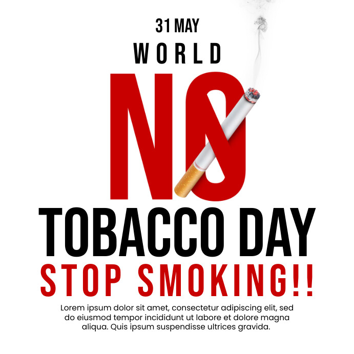 tobacco template Cigarette Powerpoint Templates Stop smoking poster template Vectors