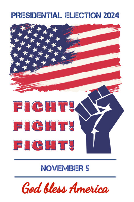 2024 Election Lettering White Typography Presidential Election 2024 P Template | PosterMyWall
