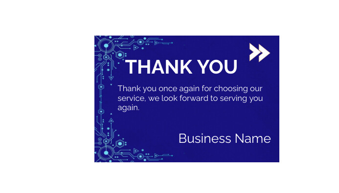 Plantilla de White Typography Thank You Card Business Car | PosterMyWall