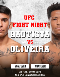 White UFC Fight Night Flyer template