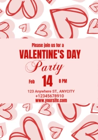 White Valentine's Day A3 template