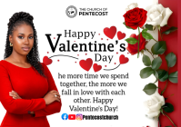 White Valentine's Day Celebration A1 template